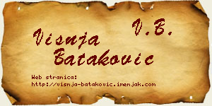 Višnja Bataković vizit kartica